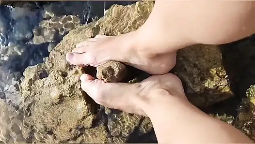 Footjob in the Sea