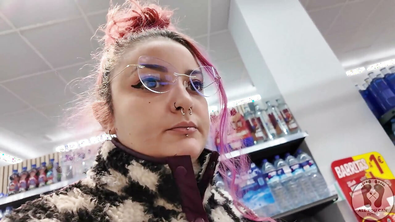 Plump Chick Burps at the Supermarket Embarrassing Public Display