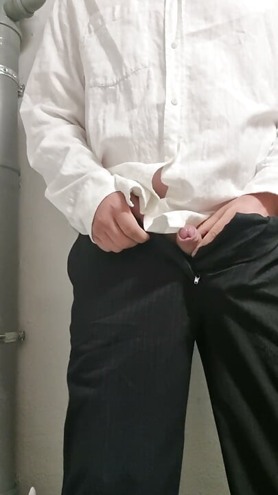 Big cock comes in shirt