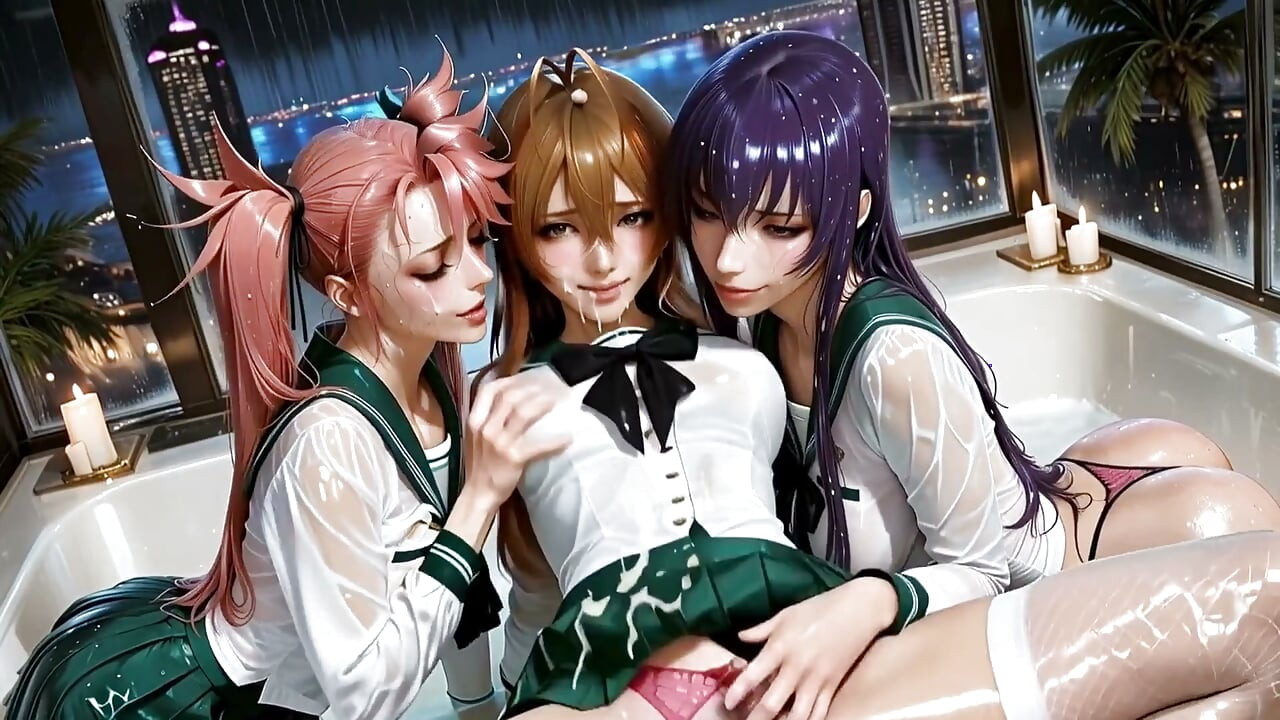 Compilação com garotas peitudas e bundudas em ação sexual intensa. Animação Hentai Waifu.