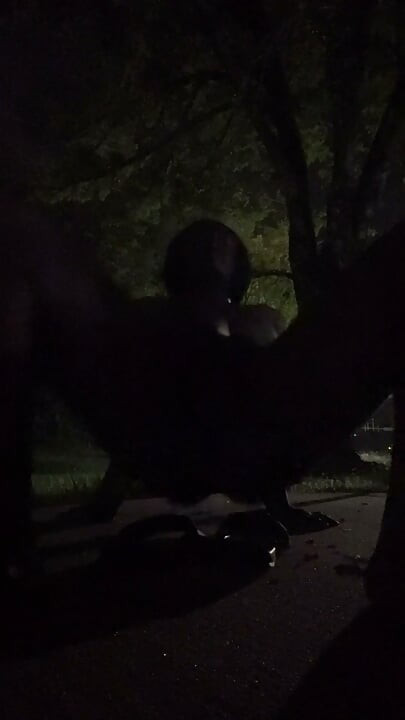 Fooling Around At Night Outside On The Sidewalk Fully Naked Part 4