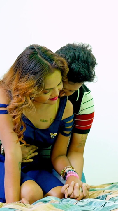 Indian desi threesome step brother made his step sister have hardcore sex with friend in hotel video | Clip 1