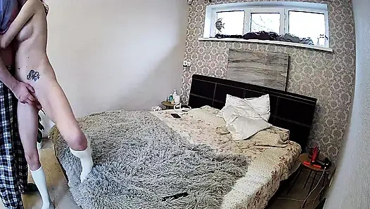 Спальня 4: Kamila и Danildo Горячая и чувственная прелюдия, трение киски и дрочка сисек