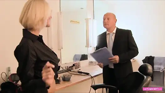 Perfect milf fucking an old man hard