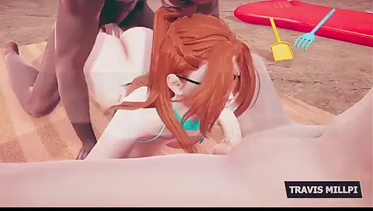 Doppelpenetration am strand