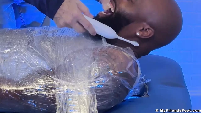 Hairy Dallas Experienced Feet Tickles While Wrapped