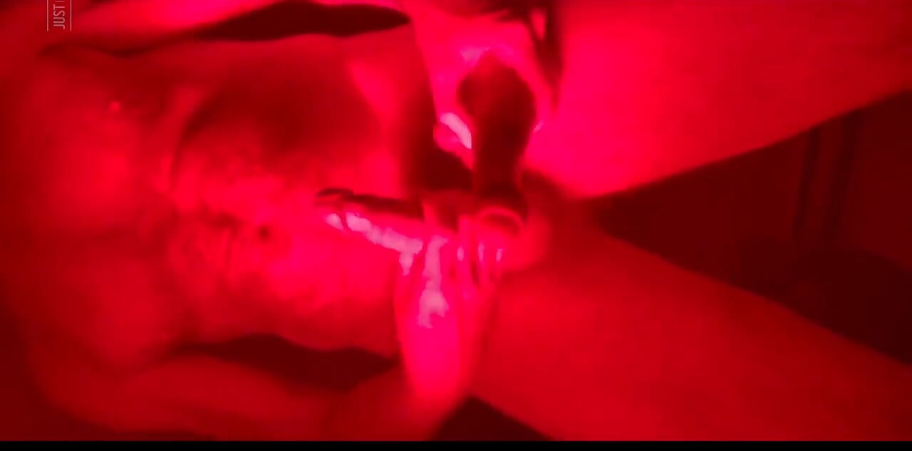 Horny Red Light Session with Cum and Dildo Ball Slamming