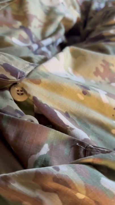 jerking at my sarge's desk - shooting loads of cum in my uniform in my barracks | Clip 2