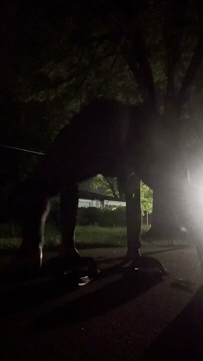 Fooling Around At Night Outside On The Sidewalk Fully Naked Part 4