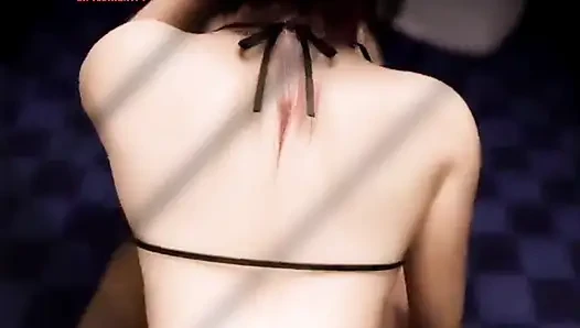 Beautiful girl cheats on her husband and sex with her boyfriend in his room