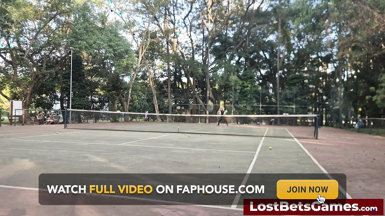 Rafaela and Igor Are Taking Their Strip Tennis Match Outside