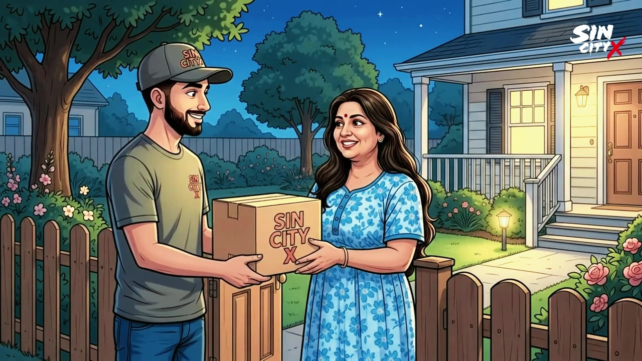 Horny Indian Aunty Seduces Young Delivery Boy at Home