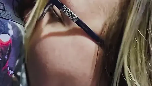 Sucked His Dick and Jerked His Cum on My Tits! I Made Sure to Lick It off My Fingers!