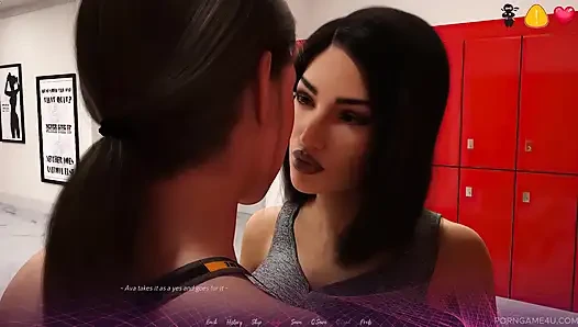 Susamış orta yaşlı seksi kadın spor salonu soyunma odasında evli arkadaşını baştan çıkarıyor - ofis - bölüm 4 - hasarlı coda - porno oyunu 4u