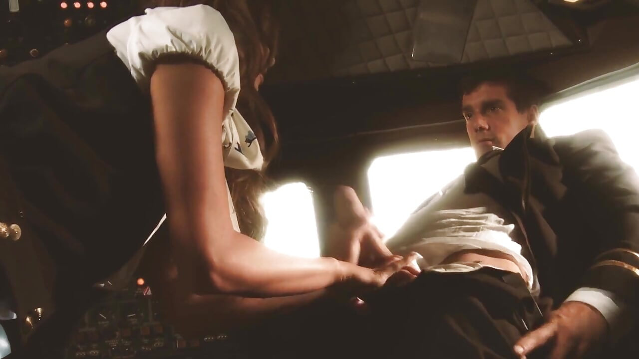 Hot Flight Scene-4_hot MILF Flight Attendant Wakes up Pilot for Rough Sex Mid-flight