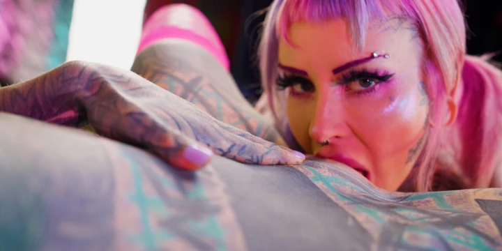 Big Fake Tits & Inked Asses Alien Anal Toy Battle