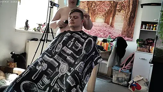 Hairdresser visit with blow