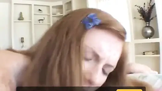 Young redhead with freckles gets fucked in all positions by horny guy