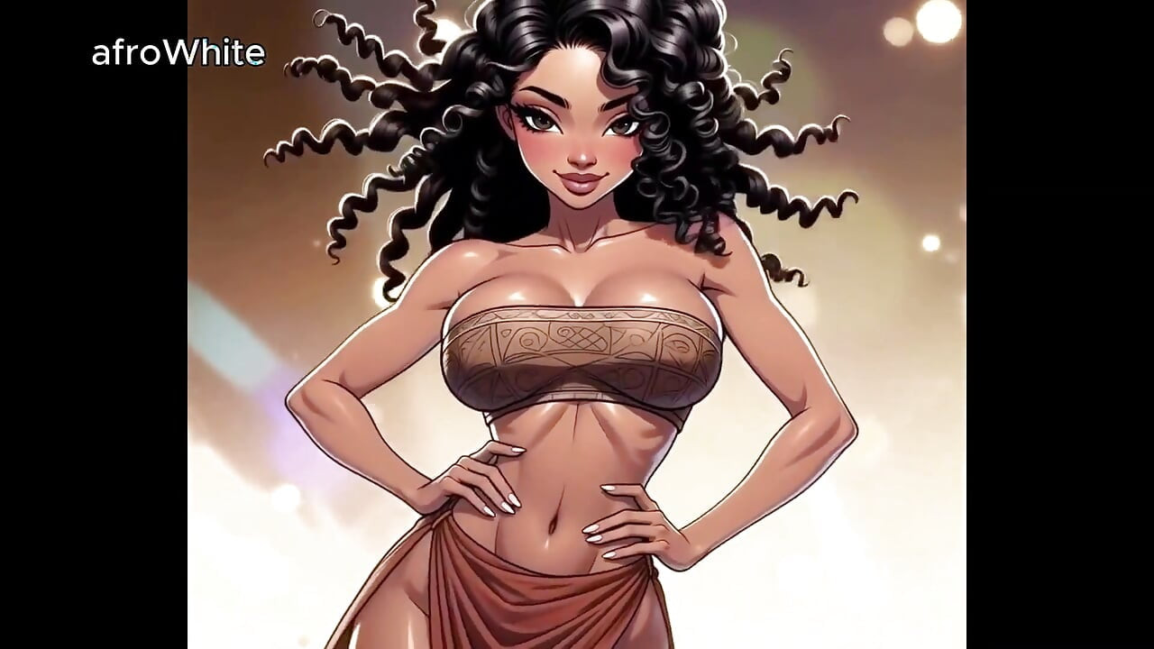 Ai Generated - Hentai Cartoon Animated Anime African American Black Ebony European Trans Goddess Stripper Fucks Step Sister