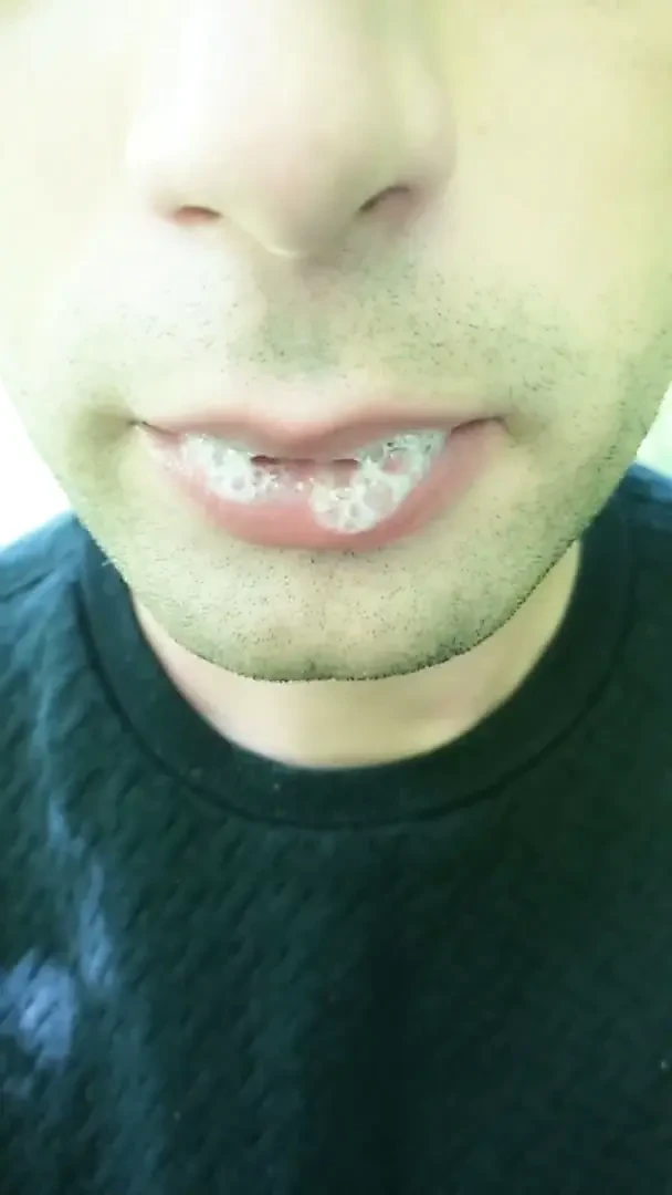 Showing Cum Load in Mouth and Swallowing – Solo Cum Play After Getting Cum in Mouth