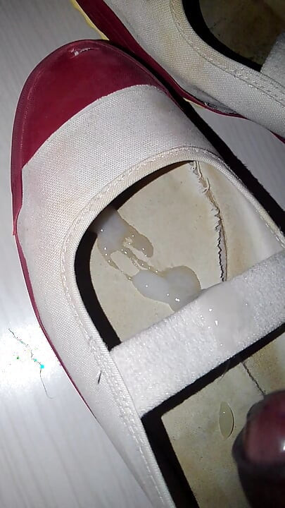 Ejaculation in school shoes
