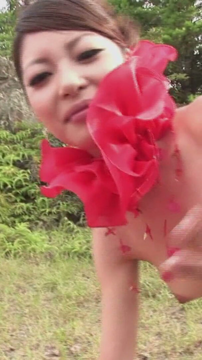 JAPANESE SKINNY GIRL LIES ON THE DIRT AS SHE GETS FUCKED BY | Clip 2