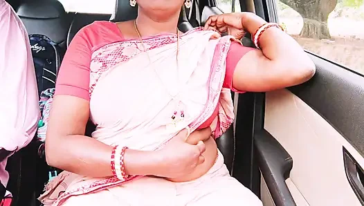 Indian House Maid Car Sex with House Woner in Jingle Road. Telugu Dirty Talks.