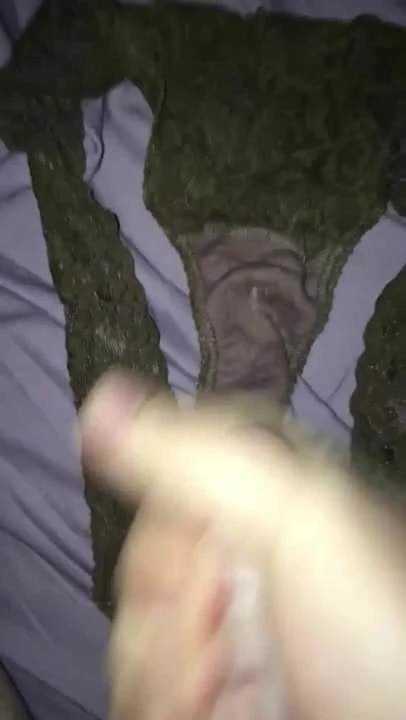 Cumming on my girlfriends thong