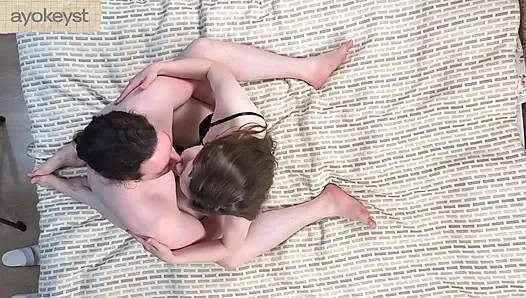 Horny beauty wanted to fuck her stepbrother, and he stuffed her pie
