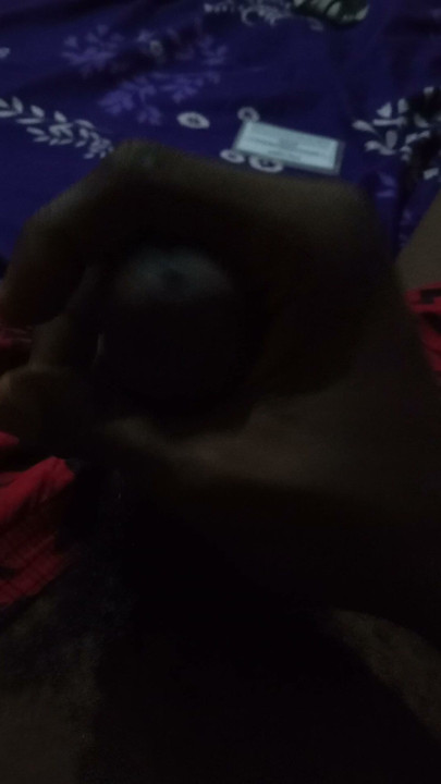 Stroking hard dick