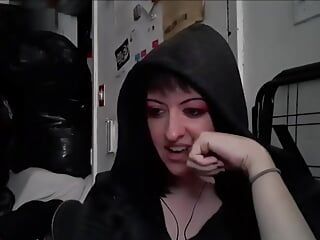 Chica gótica de la cam en webcam sfw