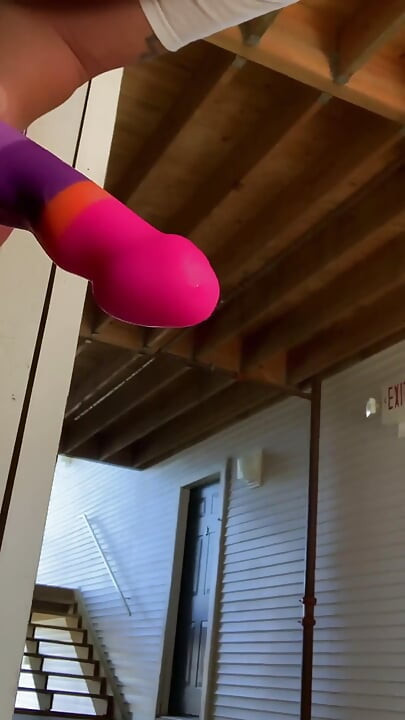 Apartment Breezeway Dildo Assfuck Sissy Slut