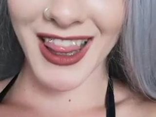 Goth babe gives small penis humiliation JOI and CEI