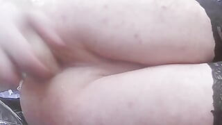 Anal fisting dildo in big ass
