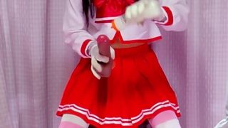 Japonés crossdresser cosplay masturbación 20151031 muestra
