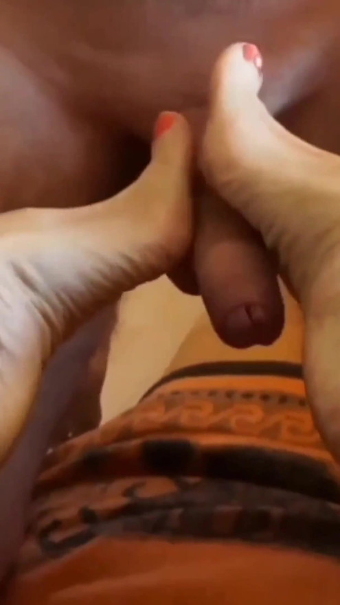 Mature Blonde Wife Enjoys Foot Fetish