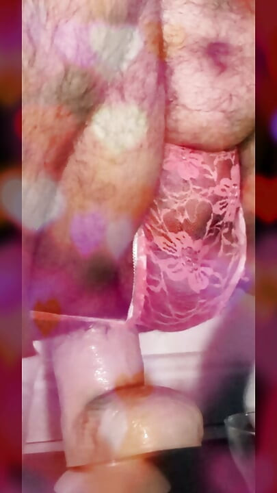 #16 - Day 5 - Riding BWC Dildo while wearing my favorite sissy underwear