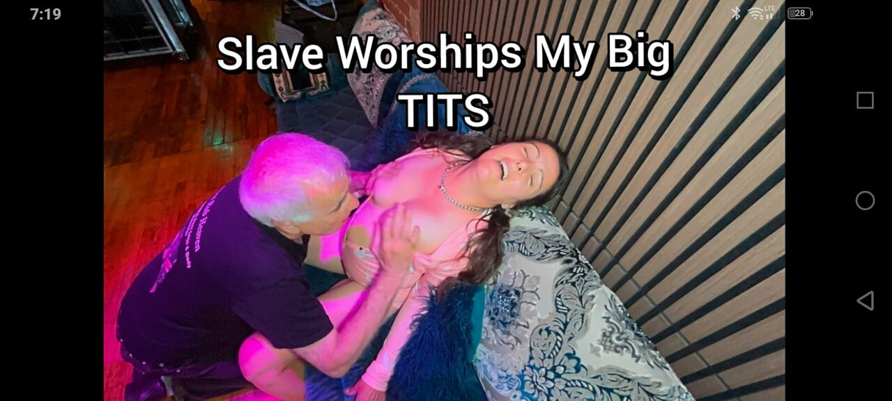Bratty Girl Gets Sex Slave to Worship Feet and Big Tits