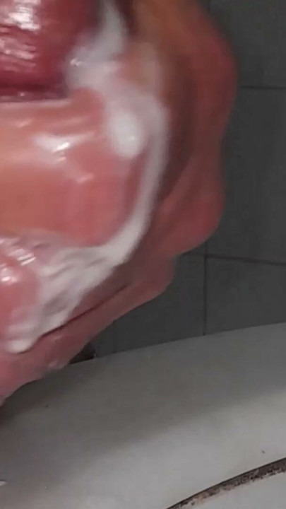 nice day in the bathroom again i love my thick dick mature gay passive dream who wants to lick | Clip 2