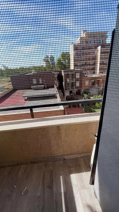 Too horny I cummed from the balcony almost caught by the neighbors