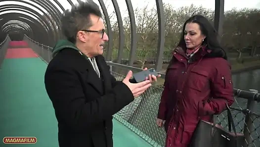 Pretty Unfunny German Tattoo Slut Gets Rammed Through by Our Funny Conny