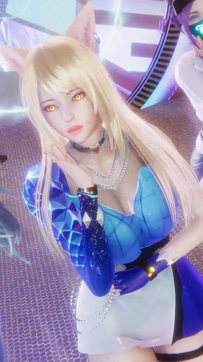 Mmd Kpop Demon Hunters - Huntrx - Golden Ahri Akali Kaisa Sexy Striptease League of Legends Hentai Uncensored 4K 60fps