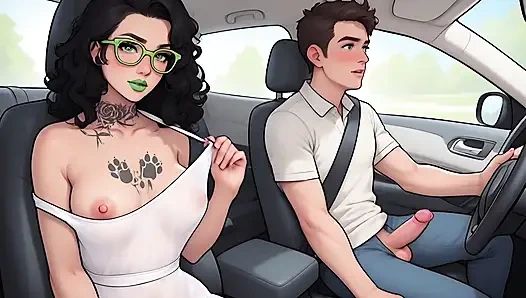 Sexo no carro, Sandra Modelo SonhoIdeIA, Hentai, AI Generated - 100% IA - Konten Sintetis - Funk Brasileiro