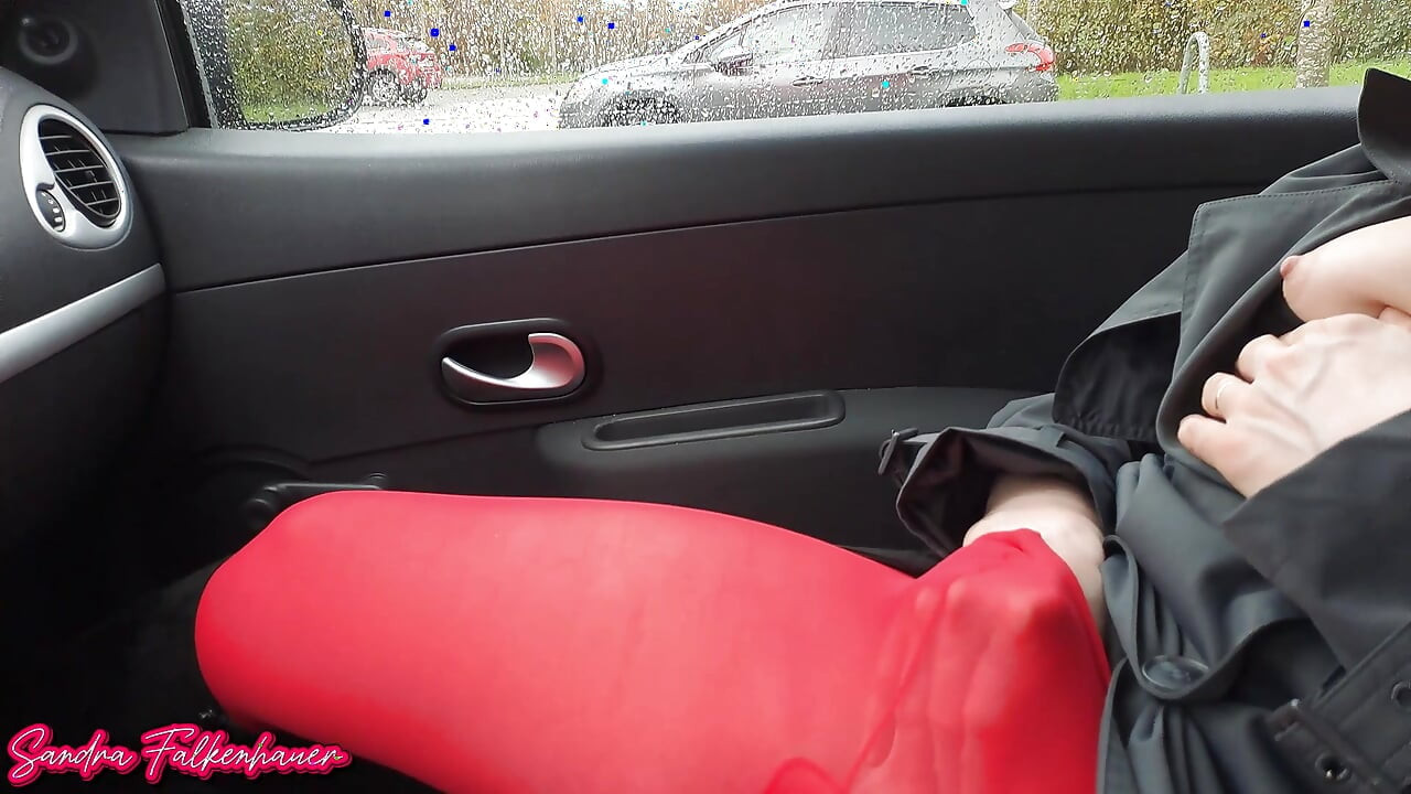 No Panty in Red Pantyhose