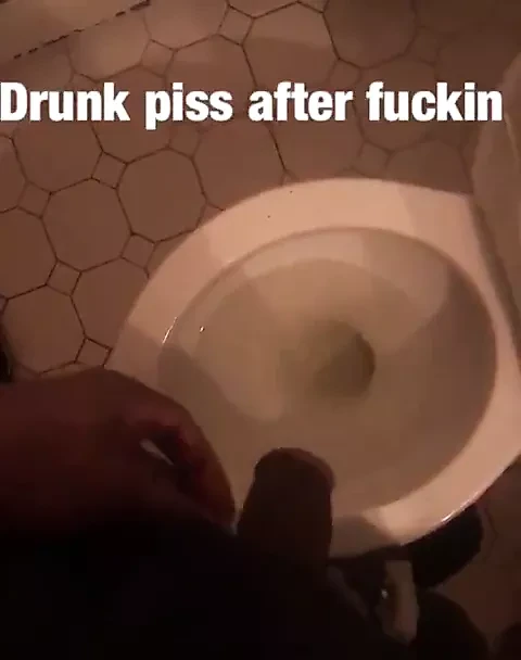 Black cock taking a piss