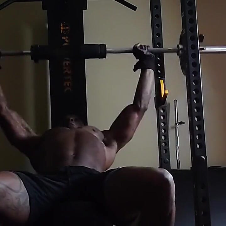 Push Day Workout Jeremiah McPherson aka Hallelujah Johnson Working on New Porn Tonight