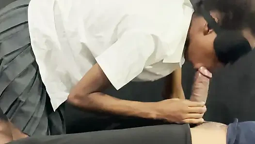 Teen Little Lovet Sucking and Riding After College