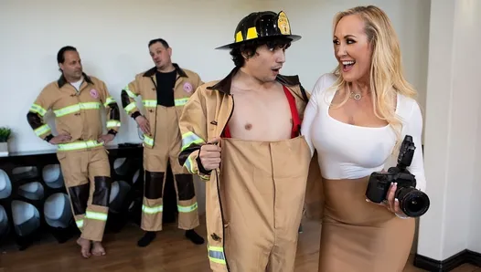 Sexy MILF Photographer Fucks A Young Fireman - at ebrazz.tv