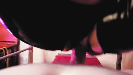 Domina Eva Latex play footjob jumping on dick gonzo Milf fuck wet pussy cum sperm leggings BDSM
