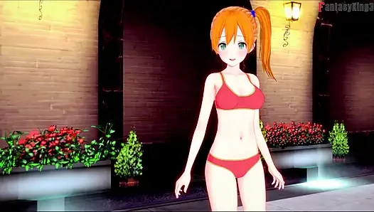 Orta yaşlı seksi bikinili oral seks - poketmonster